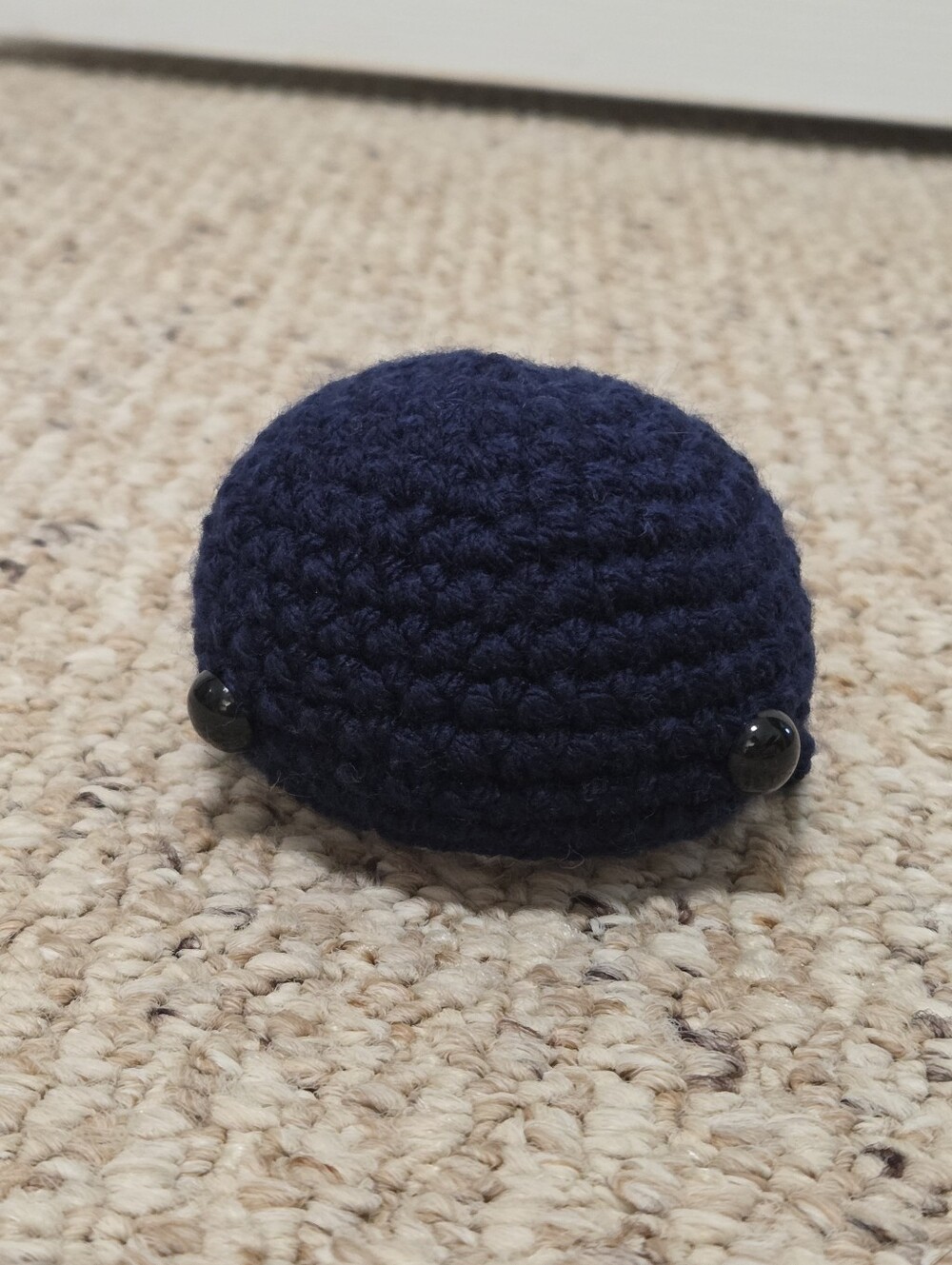 Hand Crafted Navy Crocheted Whale Plush